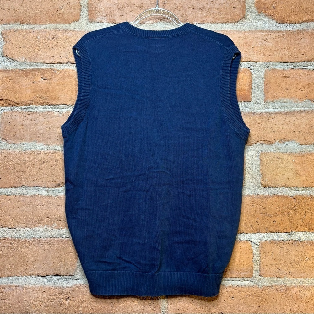 Vintage LACOSTE Men’s Navy Blue Sweater Vest Size 4 Medium - Picture 3 of 6
